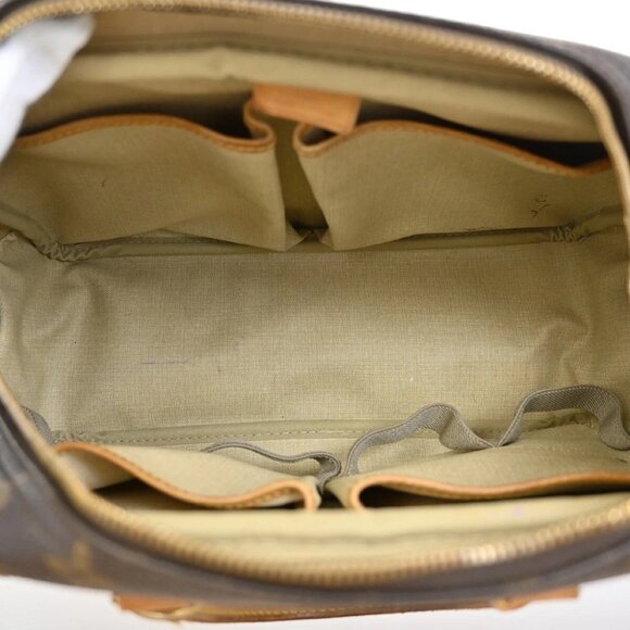 LOUIS VUITTON LV Logo Deauville Hand Bag Monogram Leather Brown M47270 83FB676 - Picture 6 of 16